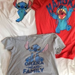 Disney Stitch Sweatshirt Women's 2XL plus two tees
